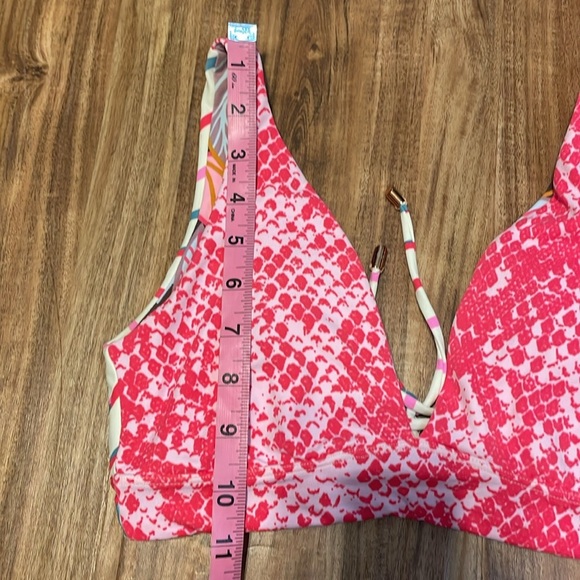 Maaji women’s bikini top small reversible 4 ways Tropical stripe snake swim NWOT - Picture 9 of 10